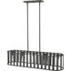 Stella 5 Light 38.75 inch Matte Black Linear Chandelier Ceiling Light